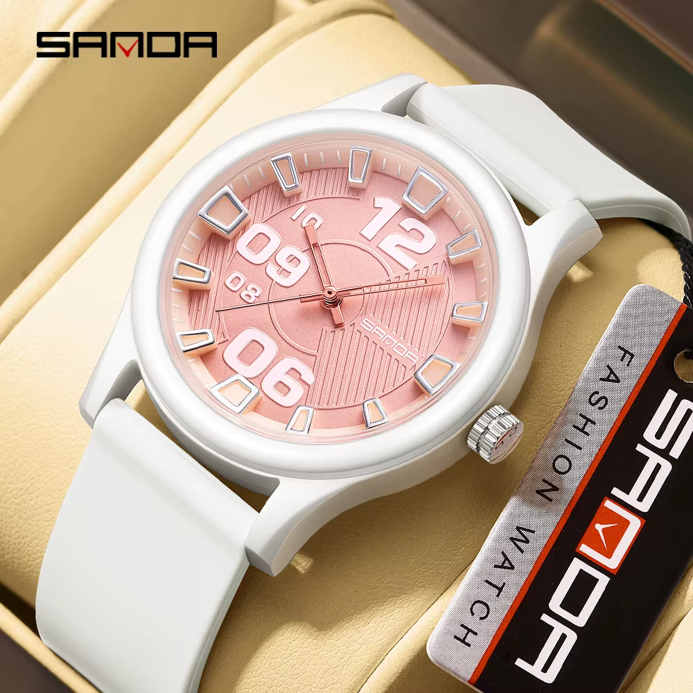 SANDA 3252 Montre à quartz étudiante mode et simple