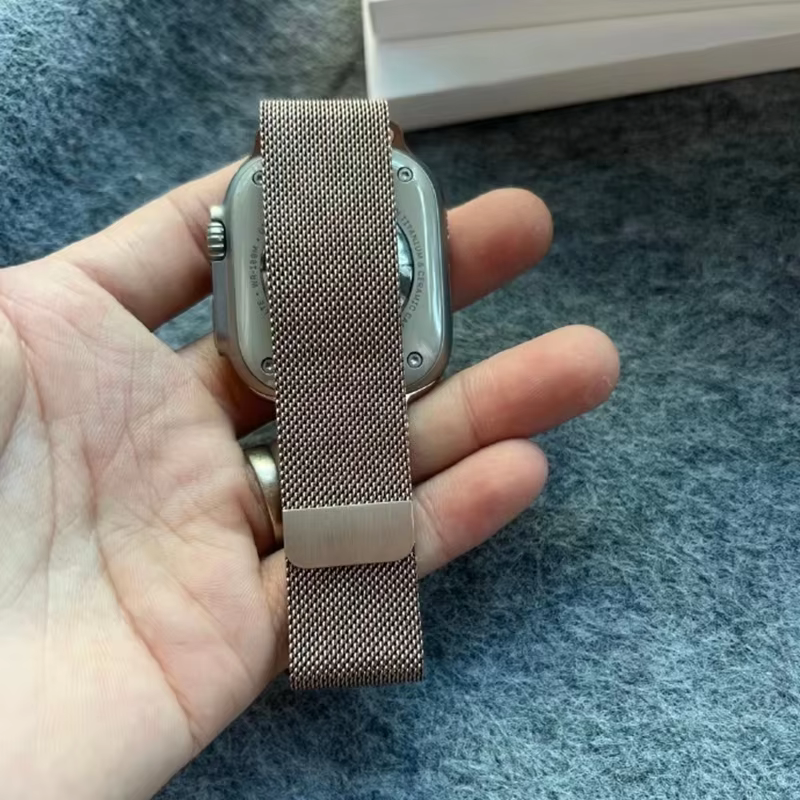 Bracelet à boucle milanaise pour Bracelet de montre Apple, en maille métallique, série iWatch 4 5 6 7 8 9 Ultra 49mm 44mm 40mm 45mm 41mm