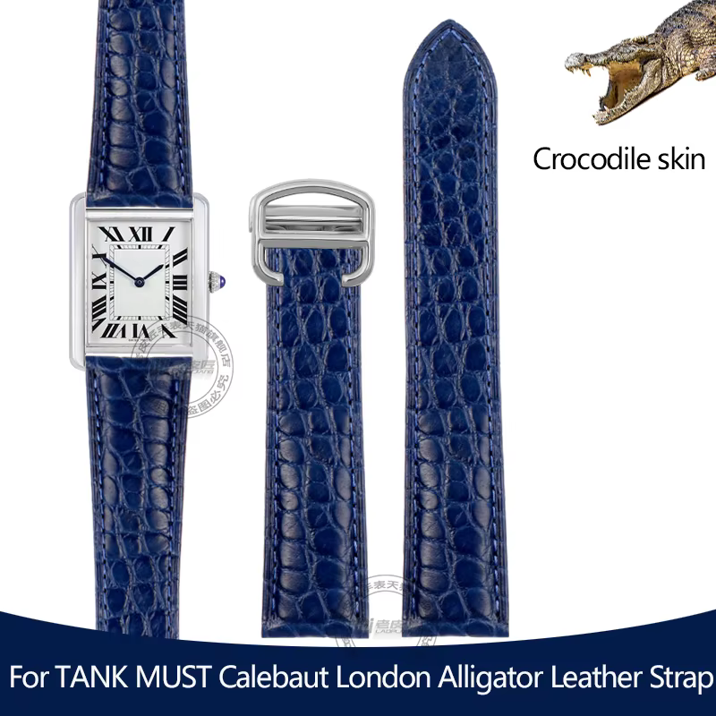 Bracelet de montre en cuir Crocodile pour voitures