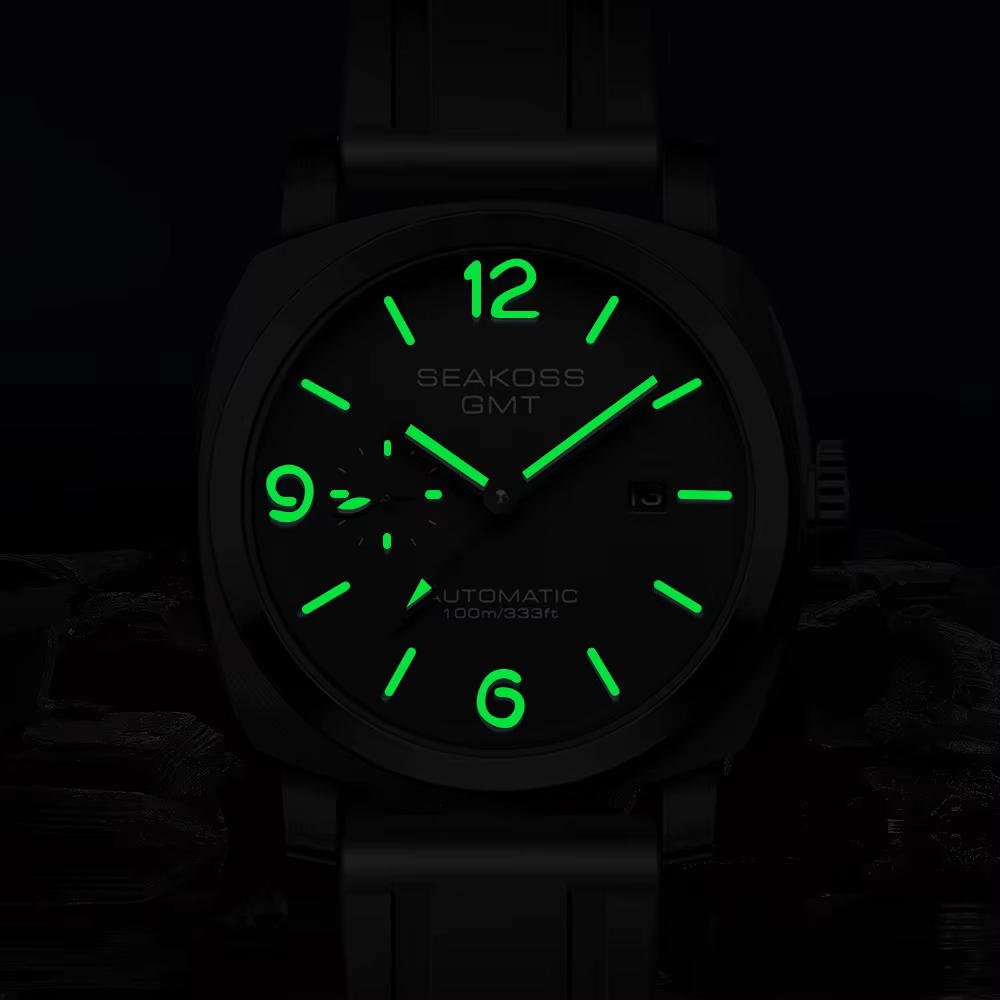 SEAKOSS GMT plongée automatique montres mécaniques hommes 1963 ST2557 mouvement mouette 316L calendrier Super lumineux 10Bar montres-bracelets
