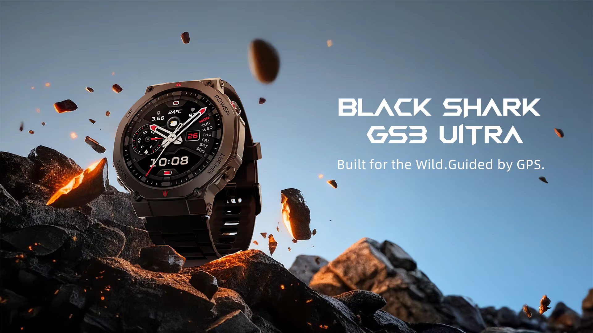 Montre connectée BlackShark GS3 Ultra 2026 équipée d'un GPS double fréquence