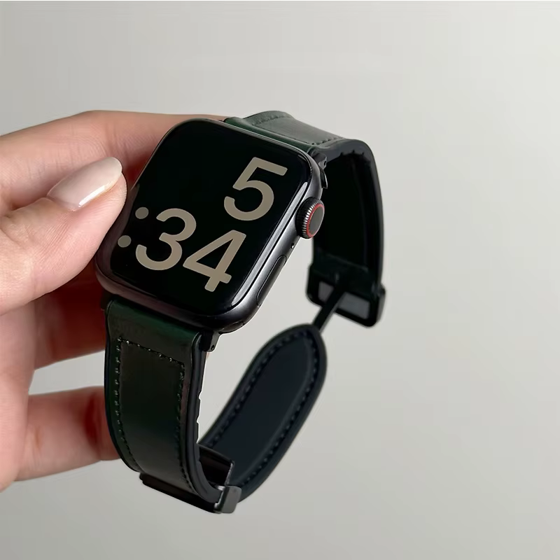 Bracelet en cuir et Silicone pour Apple Watch