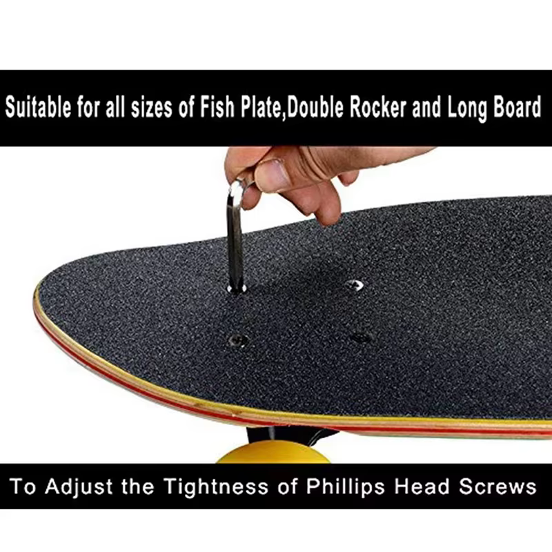 Outils de patin multi-fonction Portable Skateboard T forme accessoire avec clé Allen clé à tête Phillips tournevis outils pièces