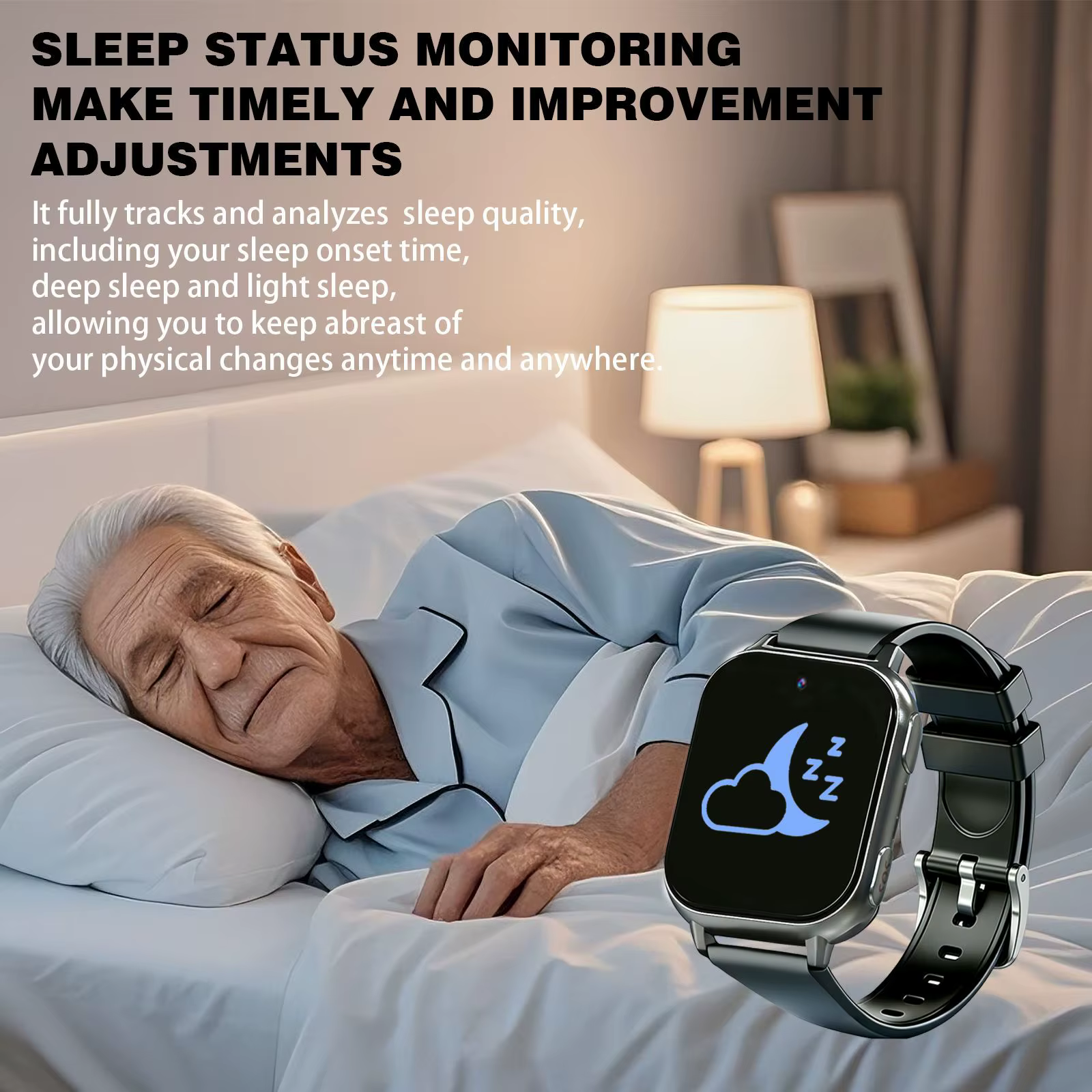 Montre GPS de détection de chute pour personnes âgées