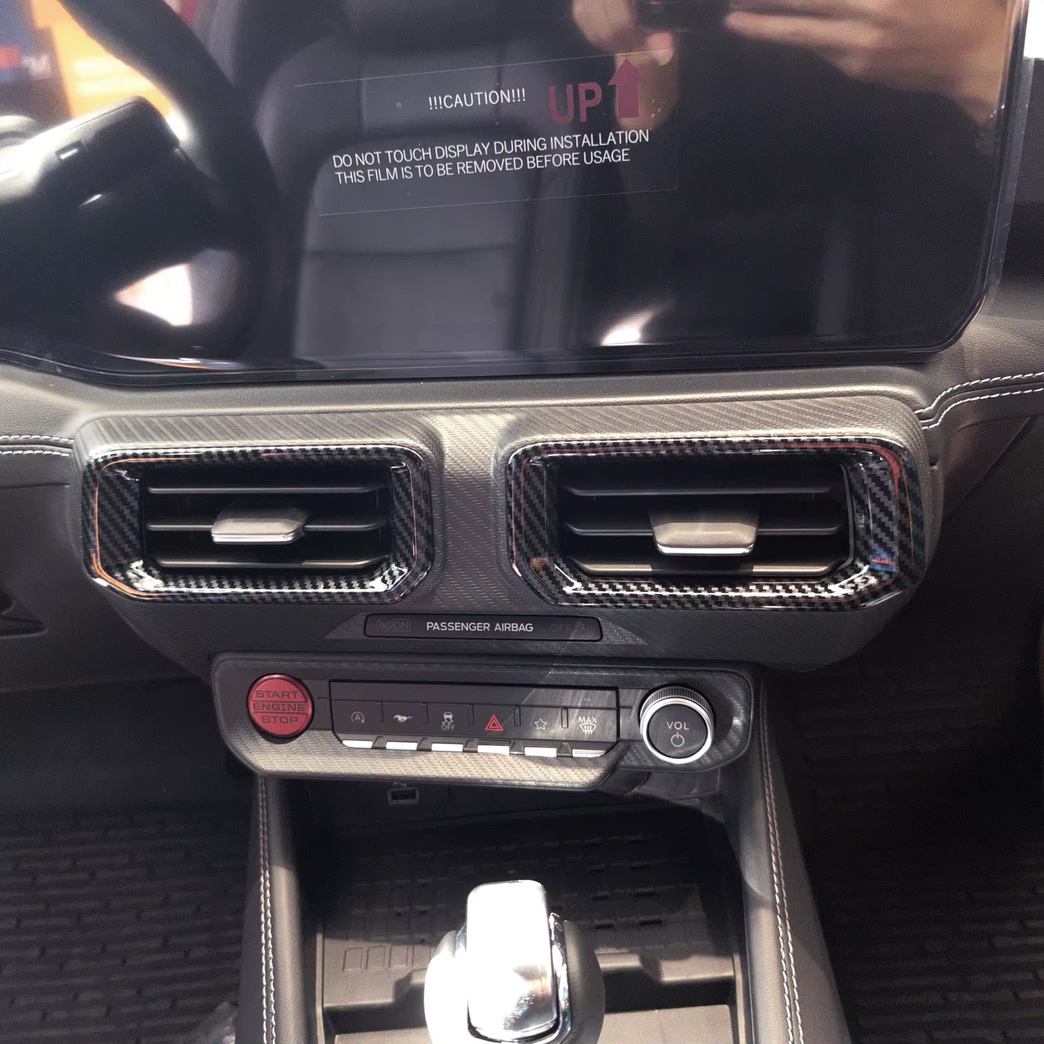 RHD! LHD! Couvercle de sortie de ventilation AC pour Console centrale ABS, accessoires de voiture pour Ford Mustang 2024 2025, 2 pièces