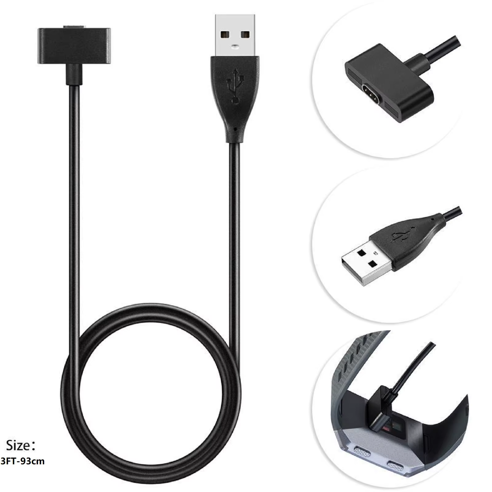 Câble de chargement USB magnétique pour Fitbit ionique Smartwatch chargeur