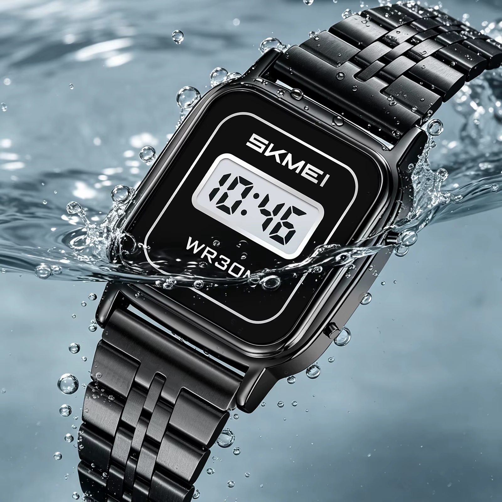 SKMEI 2589 Montre-bracelet numérique de luxe pour femme
