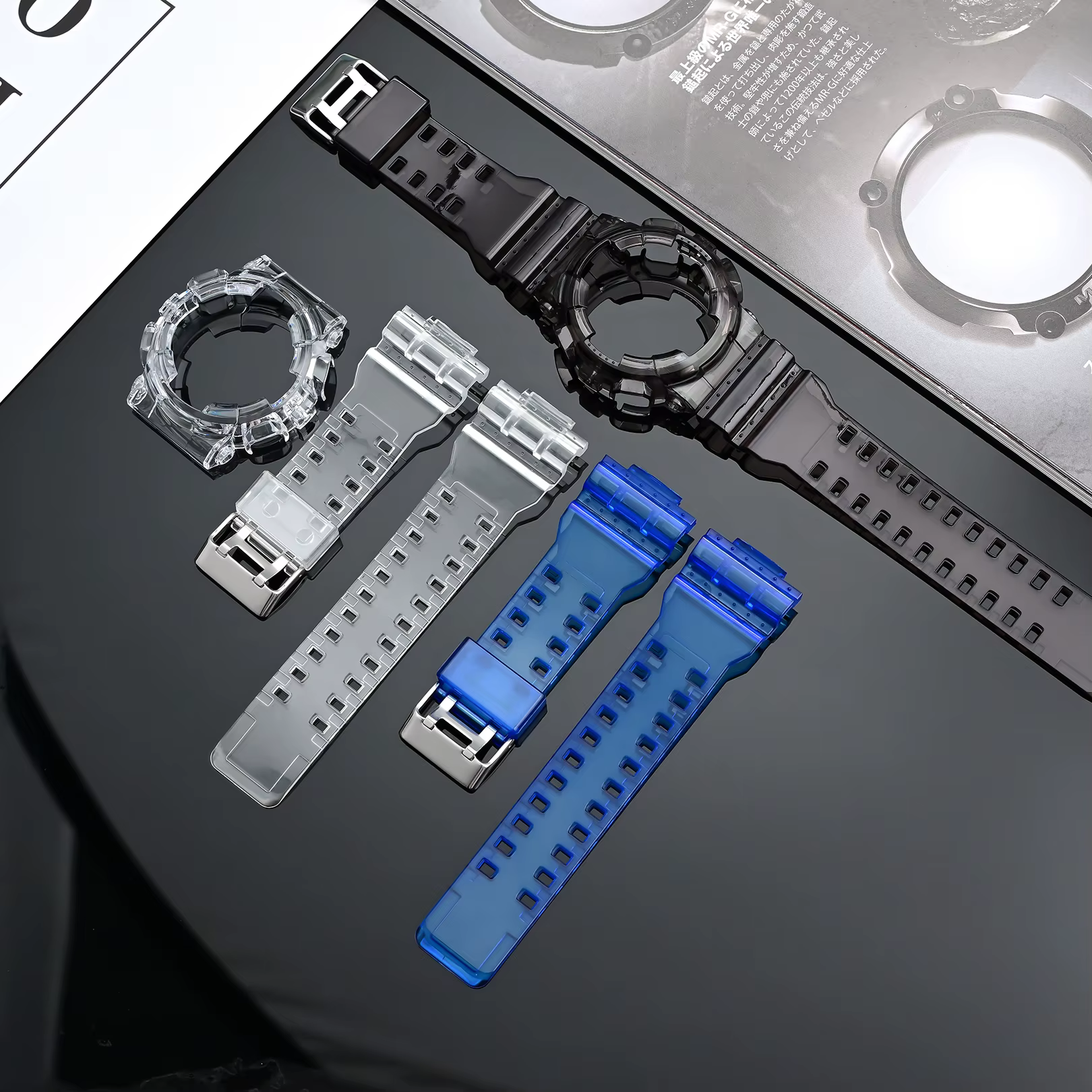 Étui à Bracelet Transparent coloré pour G-SHOCK GA-100/110/120/140 GD-100/110/120 GAX-100 GLS-100