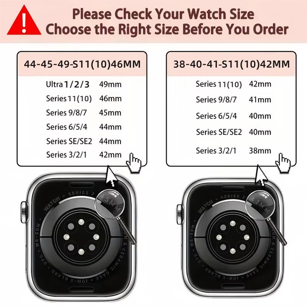 Bracelet en nylon pour Apple Watch, compatible avec les tailles 49/45mm, 44mm, 41mm, 40mm, 46mm, bracelet boucle pour iWatch Series 11, 10, 9, 8, 7, 6, 5, SE, Ultra 1-3
