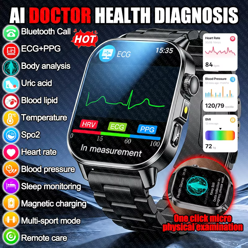 Nouvelle montre connectée pour hommes avec diagnostic ECG précis