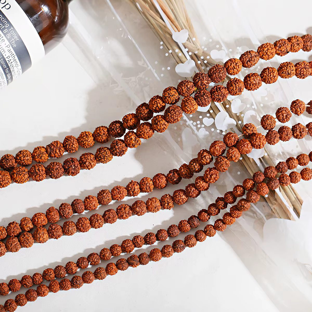 Rudraksha – perles ethniques naturelles Vajra Bodhi, 108 pièces, pour la fabrication de bijoux, Bracelet, accessoires de bricolage, méditation, bouddhisme tibétain