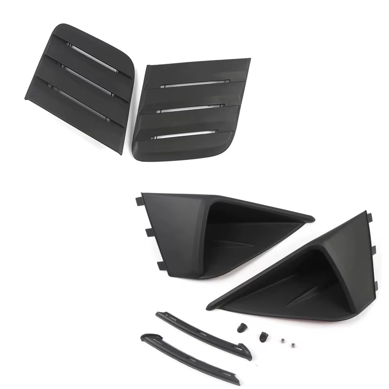 Capot Avant pour Ford Mustang 2018-2022, Ventilateurs d'Admission de Moteur, Persiennes Antibrouillard, Protecteur d'Ailes, Couvercle de Protection, Accessoires de Voiture