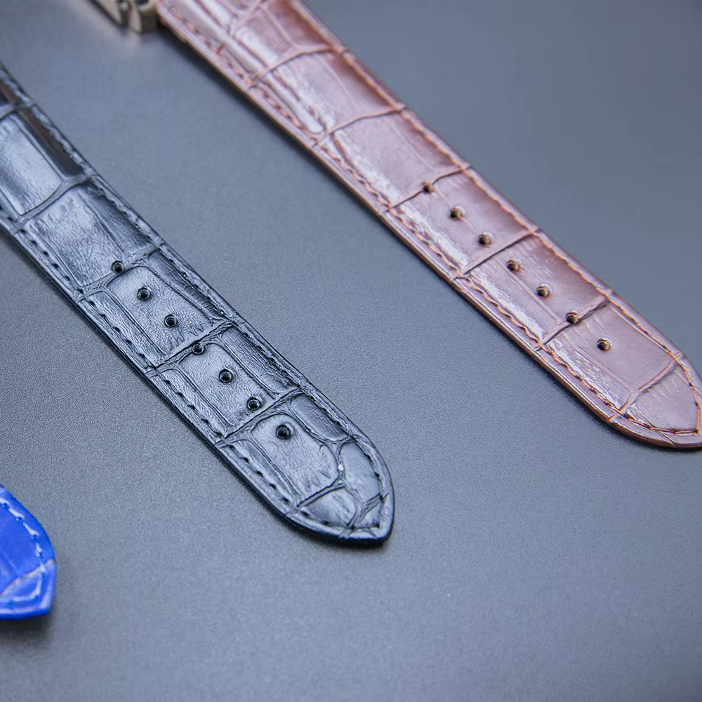 Montre à quartz avec bracelet en cuir pour homme