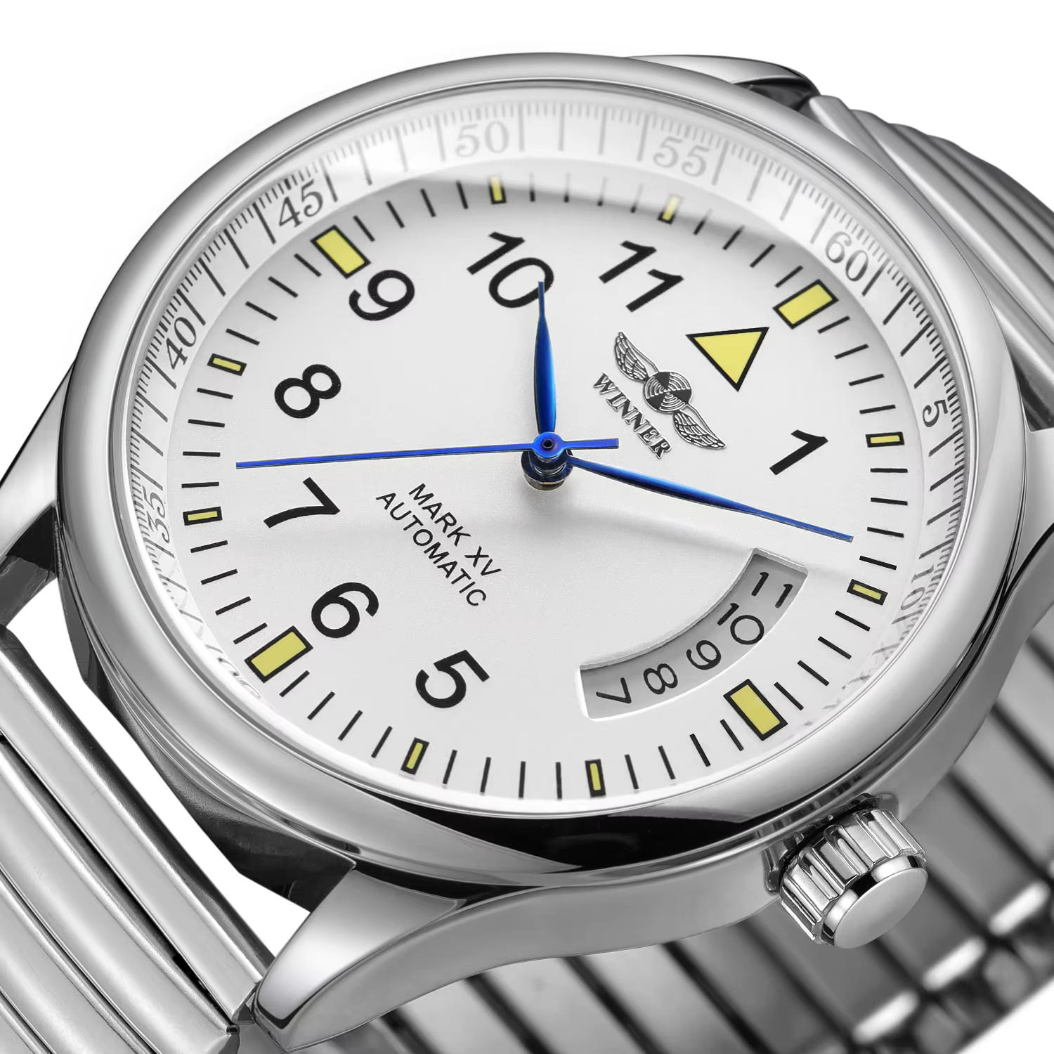 Marques de luxe gagnant champ pilote montre pour homme en acier inoxydable mouvement automatique horloge haute qualité plongeur mâle montre-bracelet copie