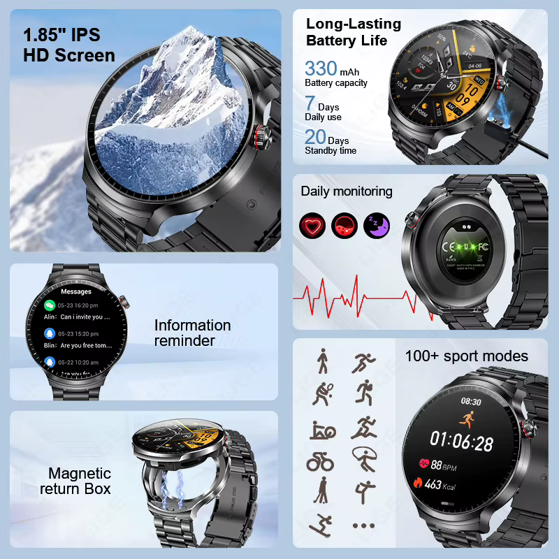 Nouvelle montre intelligente avec appel Bluetooth