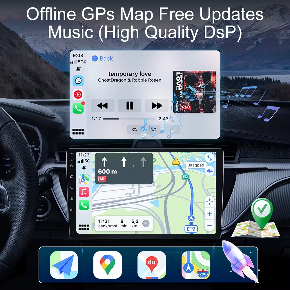 GPS de voiture Android 16 pour Ford Fiesta MK7 2009 - 2016 No 2din lecteur multimédia DVD unité principale stéréo Auto Radio GPS Navigation HDR