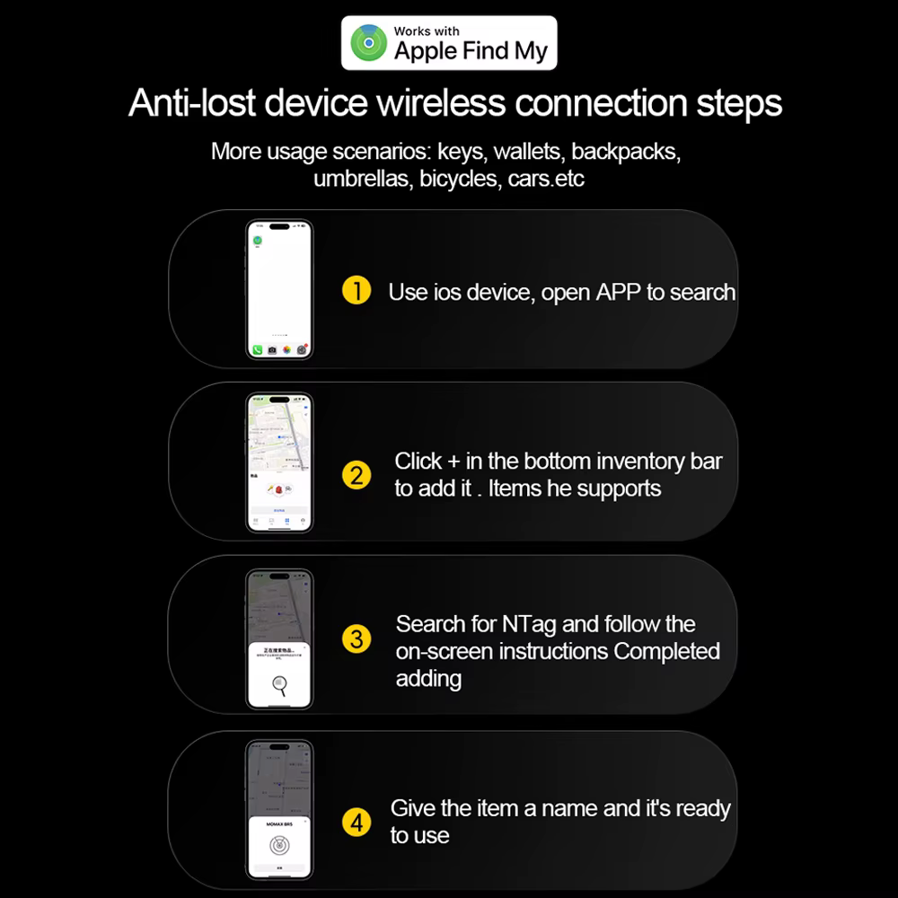 Traceur GPS Bluetooth, étiquette intelligente Airtag, fonctionne avec Apple Find My APP, localisateur ITag, étiquettes aériennes, détecteur de clé pour animaux de compagnie pour iOS