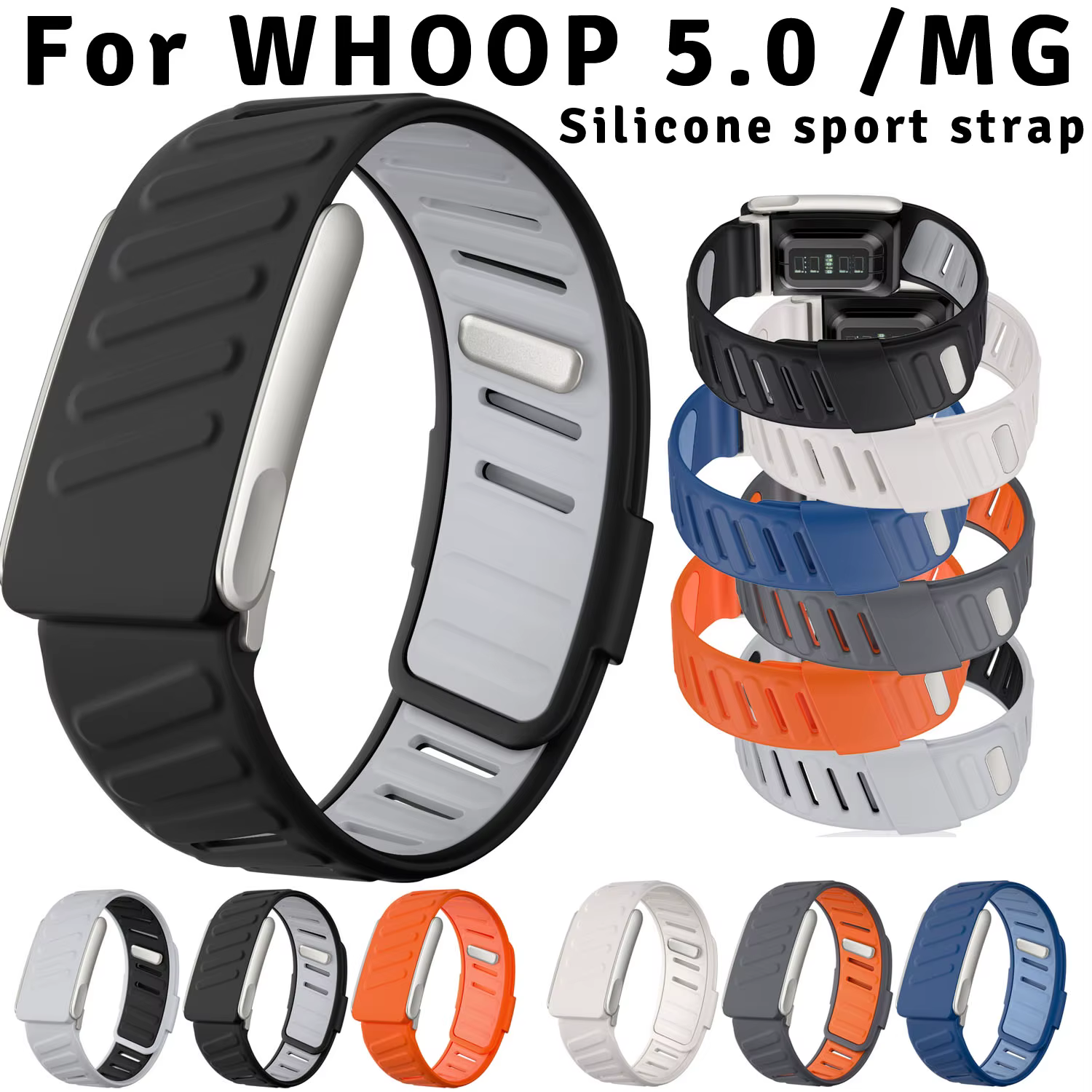 Bracelet de montre de sport en caoutchouc pour Whoop 5.0
