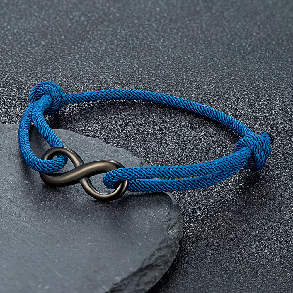 MKENjazz-Bracelet Extron personnalisé pour couple, ULtressée réglable, acier inoxydable noir, bijoux assortis, cadeaux