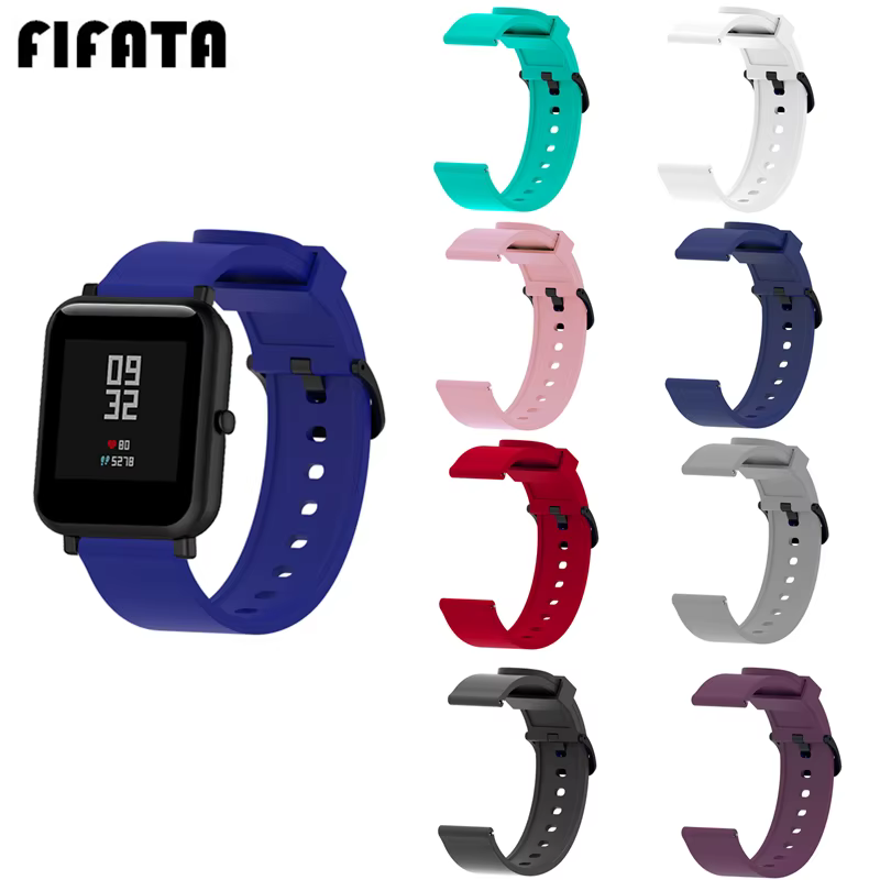 Ifata – bracelet de rechange en Silicone souple pour montre connectée Huami Amazfit Bip/GTS/Polar Ignite/Garmin