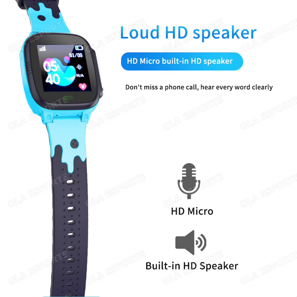 Nouveaux enfants montre intelligente SOS GPS Tracker HD caméra lampe de poche calculatrice 1.44 "écran