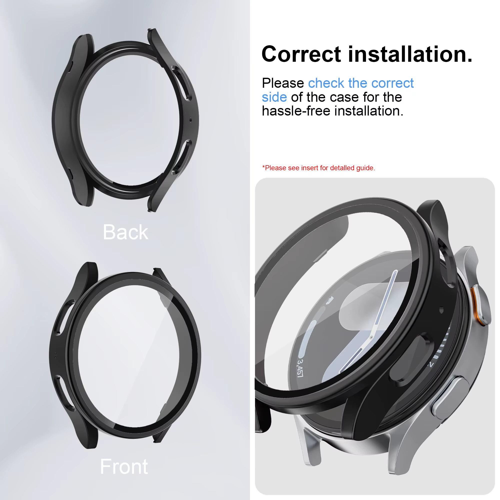 Verre + PC étui pour samsung Galaxy montre 7 6 5 4 44mm 40mm accessoires tout autour Anti-chute pare-chocs couverture watch7 4 protecteur d'écran