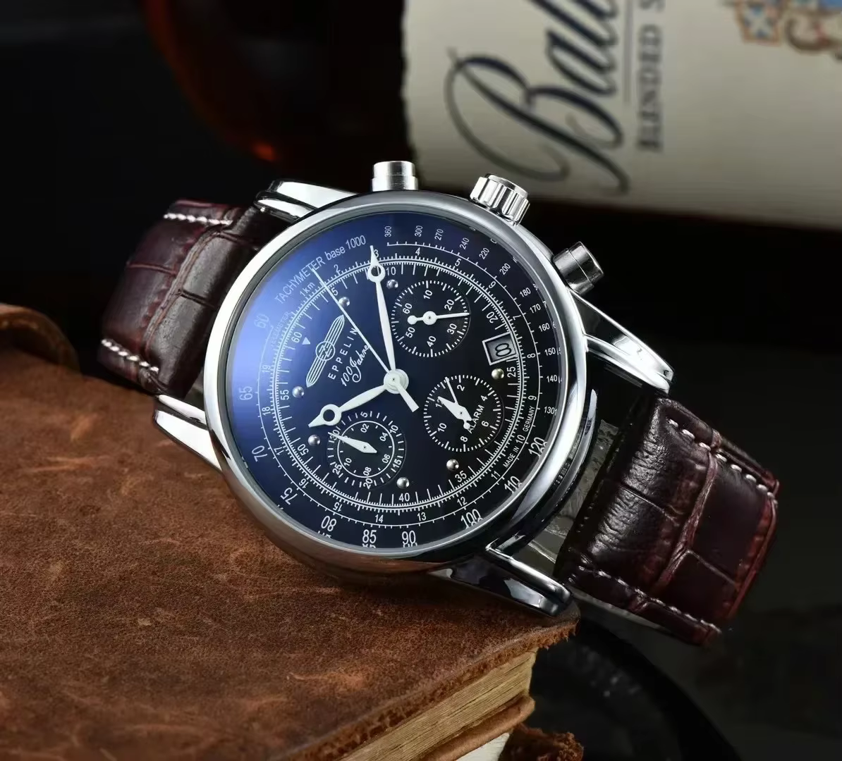 Nouvelle Montre Classique Rétro Zeppelin 2026 – Chronographe Multifonction Tendance pour Homme