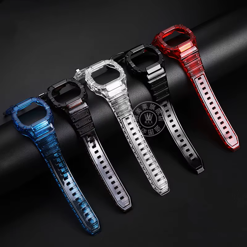 Jelly transparent watch strap set