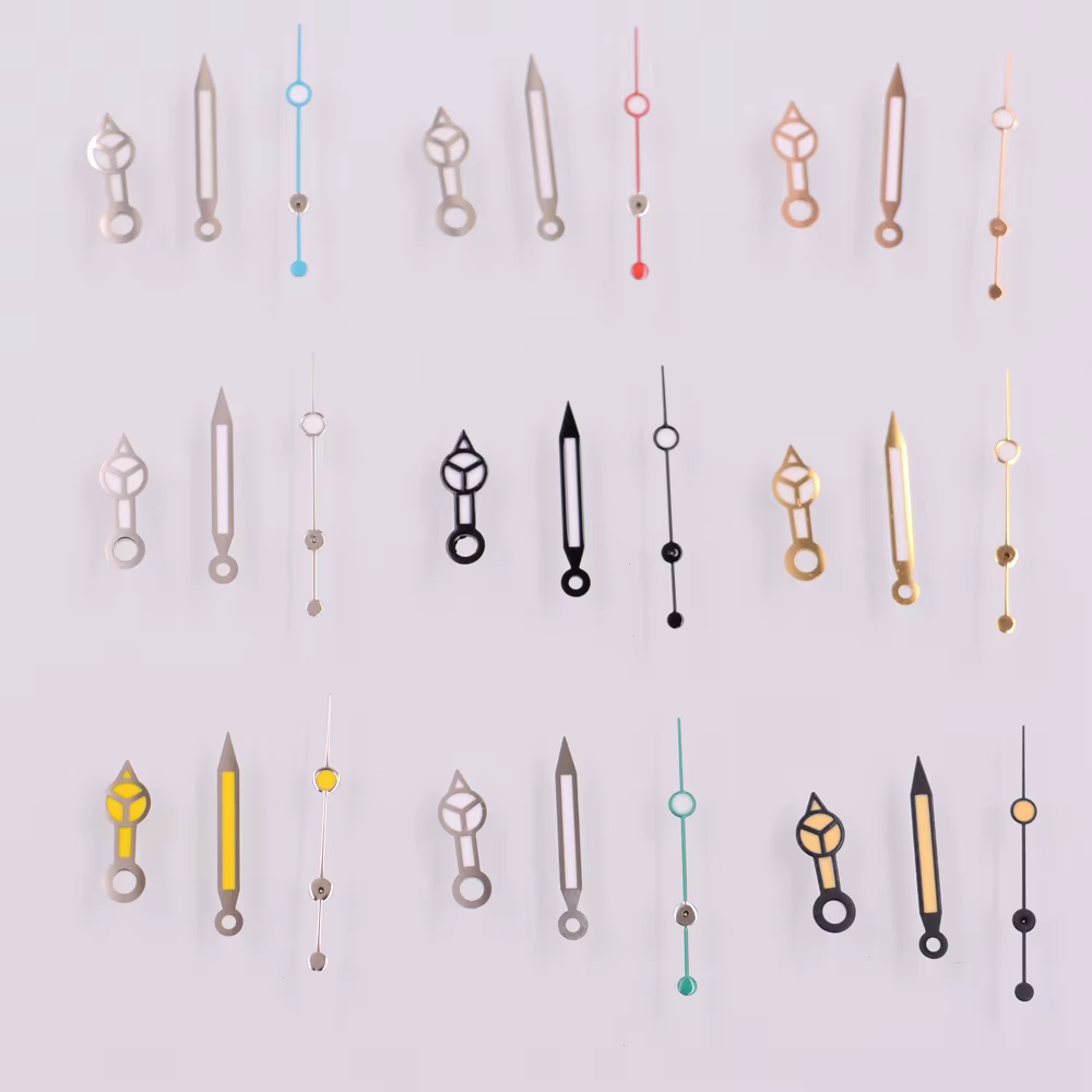 Aiguilles de montre lumineuses vertes adaptées au mouvement japonais NH35 NH35A NH36 NH36A 7S36