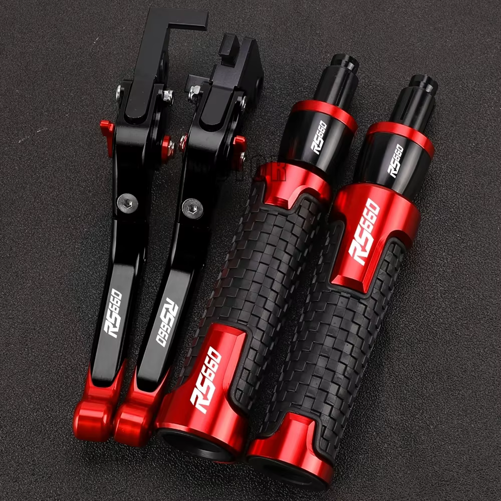 Leviers d'embrayage de frein réglables et poignées de guidon, extrémités de poignée, moto pour Aprilia RS 660, RSconfided, 2020, 2021, 2022, 2023, 22mm