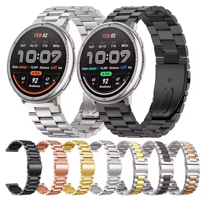 Bracelet en acier inoxydable pour Amazfit Active 2