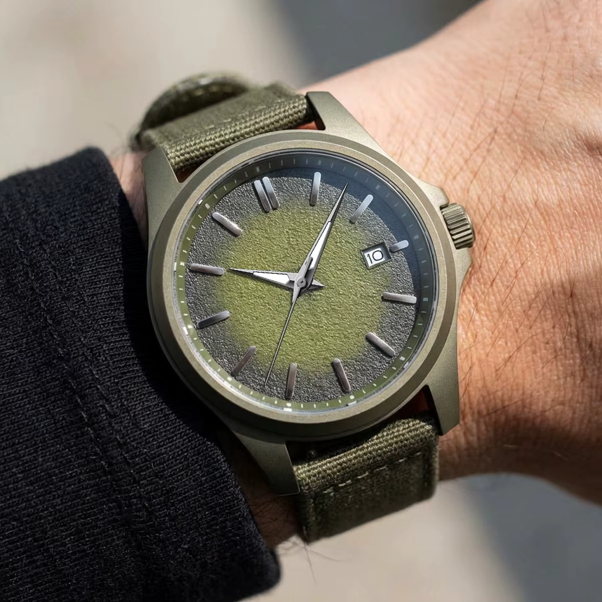 Cadran de montre 35 mm sans logo, texture radiale mate, dégradé, compatible avec les mouvements Seiko Grand NH35/36, pièces de modification de boîtier gravé