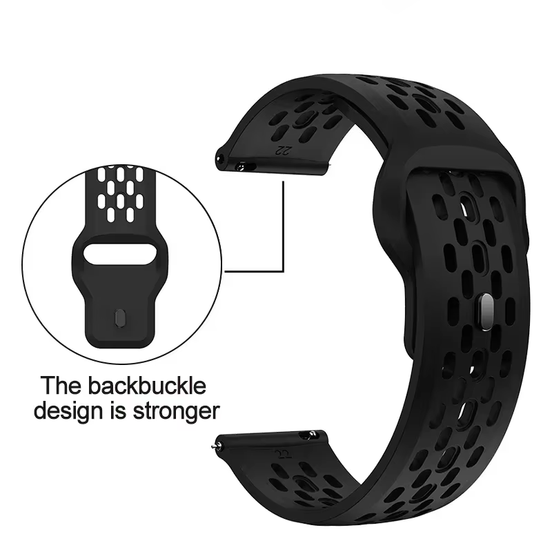 Bracelet en Silicone respirant de 22mm pour montre Realme 5