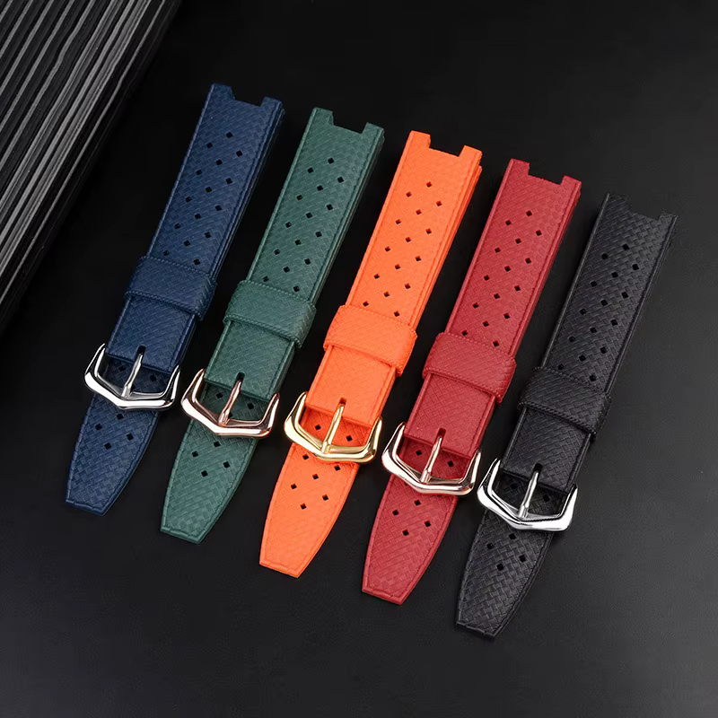 Bracelet de montre en caoutchouc pour cartier Pasha série
