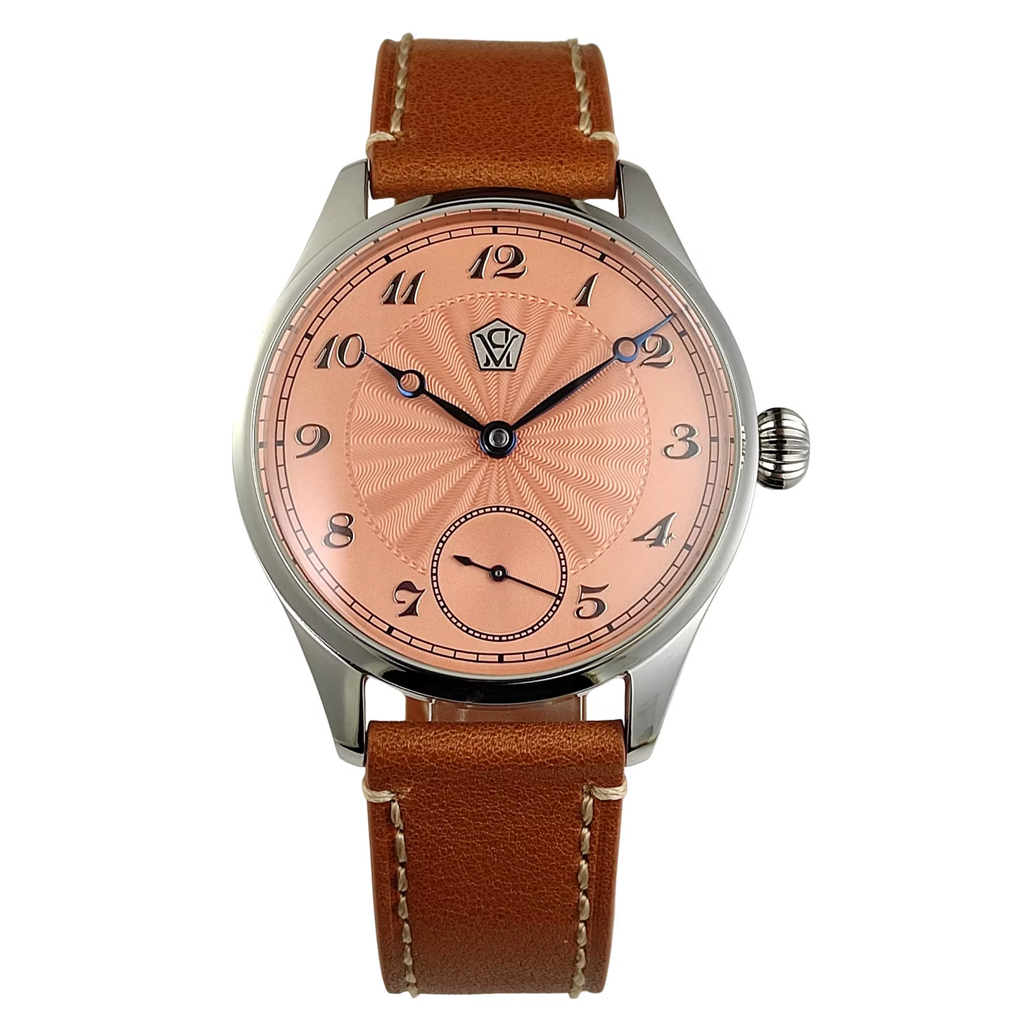 Montre mécanique manuelle de 40 mm avec cadran guilloché