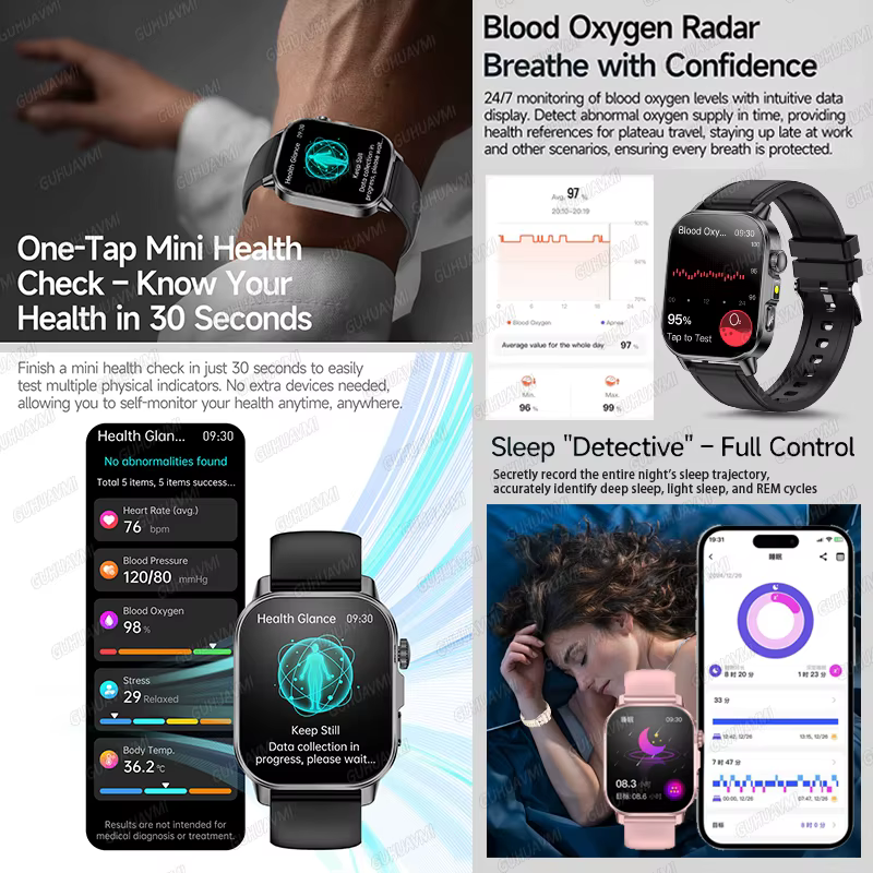 Nouvelle Montre Connectée 2026 ECG+PPG pour la Santé : Analyse Corporelle