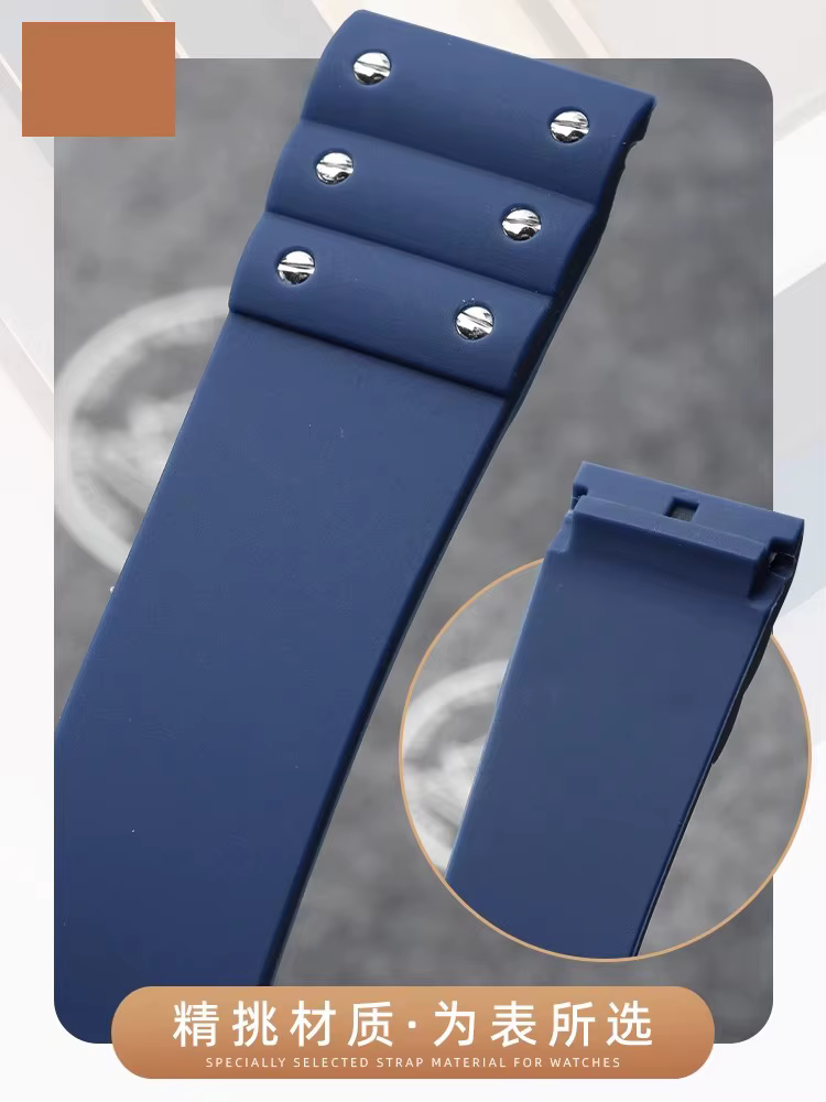 Bracelets de montre en caoutchouc de haute qualité pour bracelet Cartier Santos