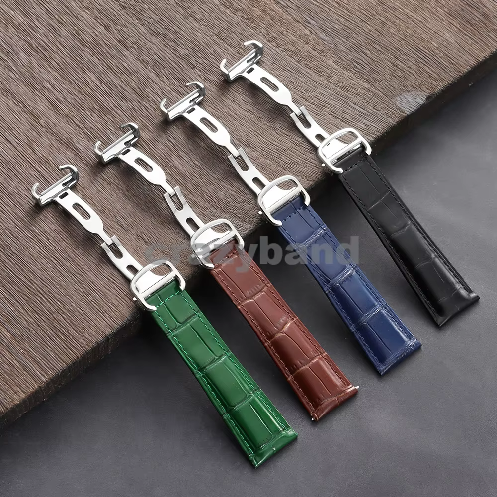 Bracelet de montre en cuir véritable pour Cartier Tank London Solo Business