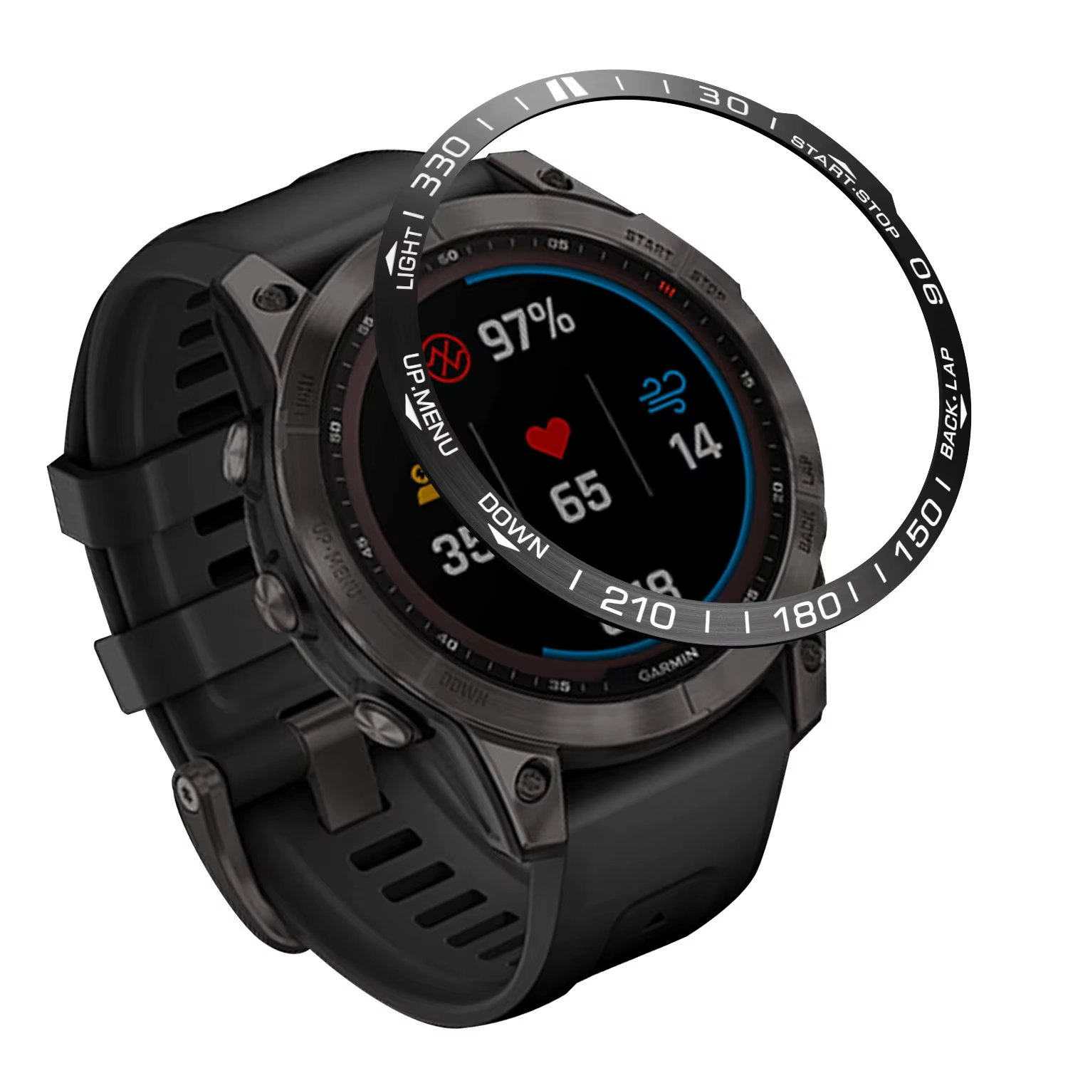 Lunette pour Garmin Fenix 7 7X 6 6X Pro 5 5X Plus