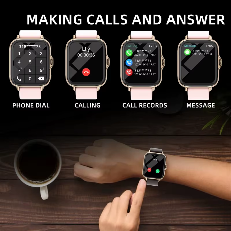 Montre intelligente, appel/cadran sans fil