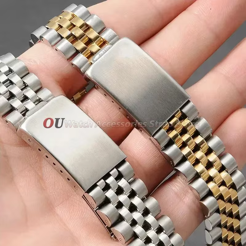 Bracelet de montre 18mm 19mm 20mm 21mm 22mm pour bracelet Jubilee pour Rolex DATEJUST, accessoires de luxe en acier inoxydable à extrémités courbées