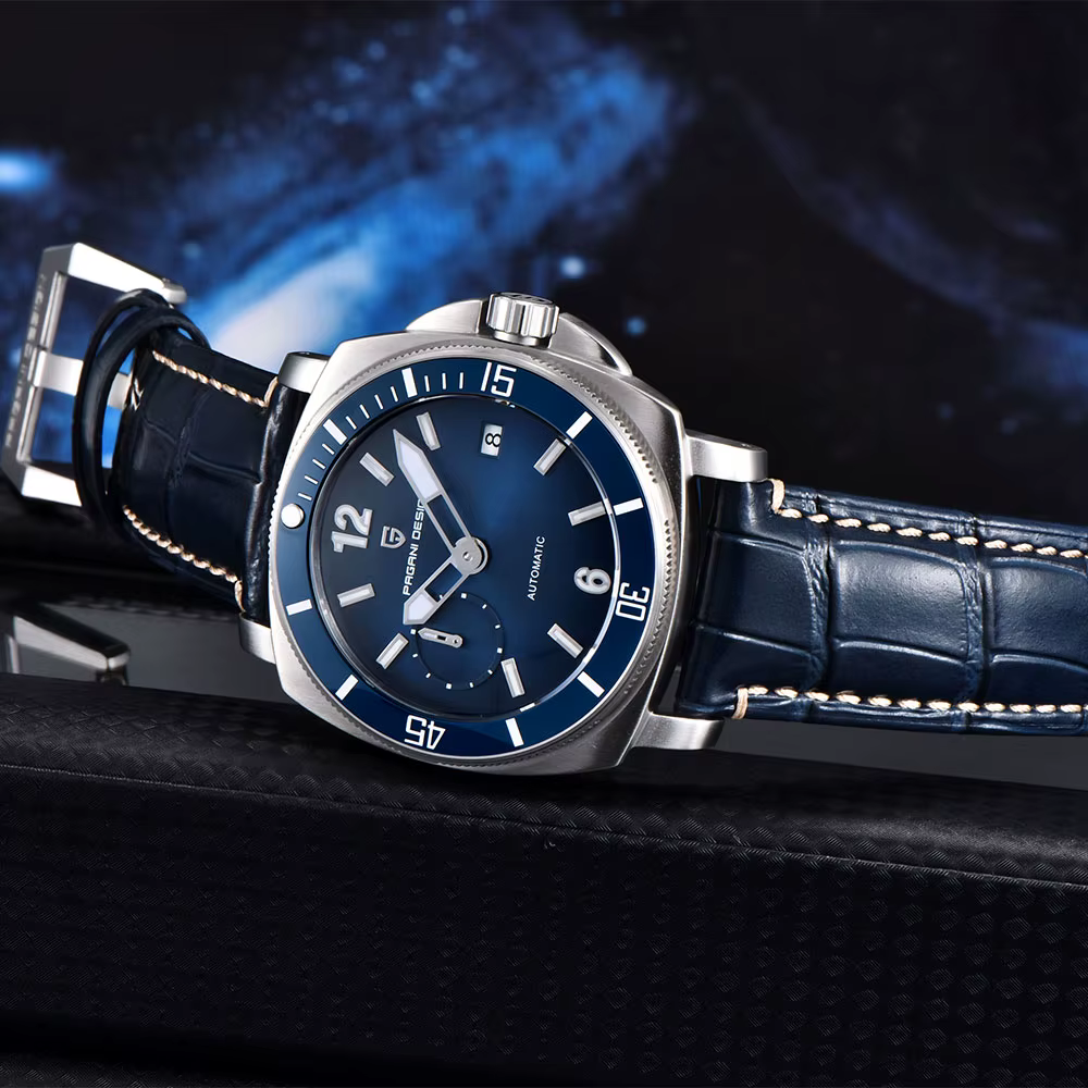 PAGANI DESIGN 43mm montre-bracelet mécanique lunette en céramique montre pour hommes haut de gamme 100M étanche montres automatiques Relogio Masculino