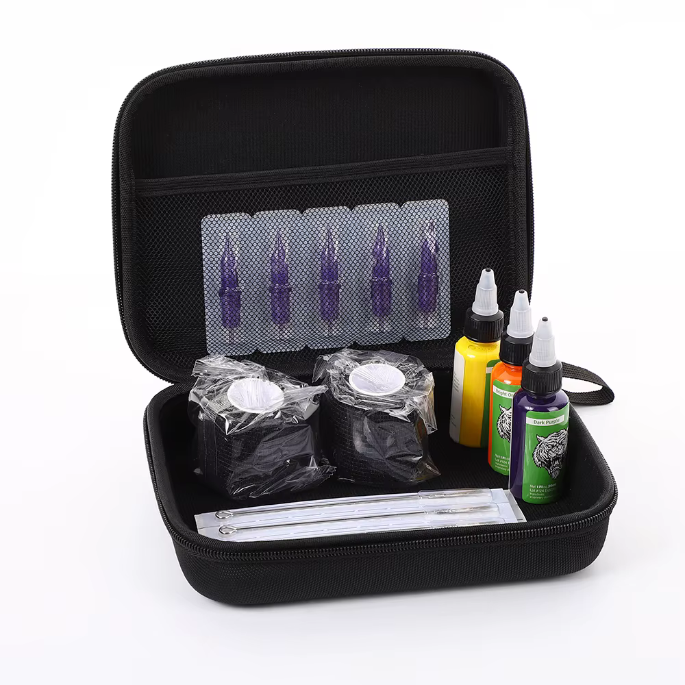Boîte à outils pour Machine à tatouer noir/violet/vert, sac de rangement pour fournitures de tatouage, étui de maquillage multifonctionnel, accessoires de tatouage étanches