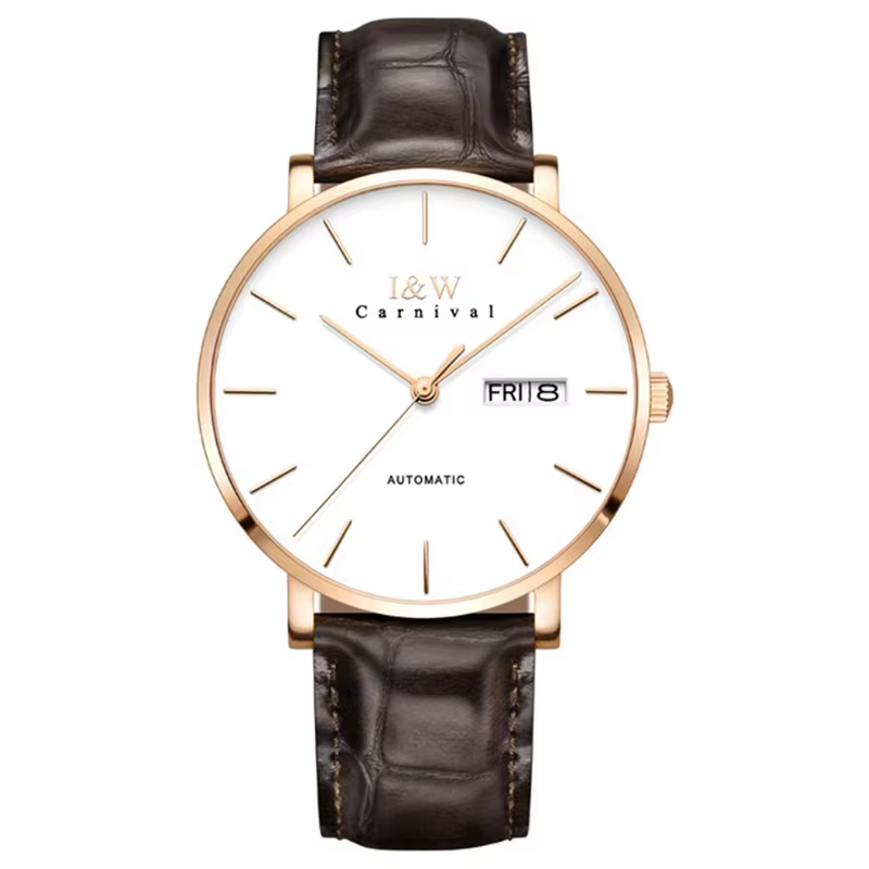 Montre Homme suisse I & W luxe or