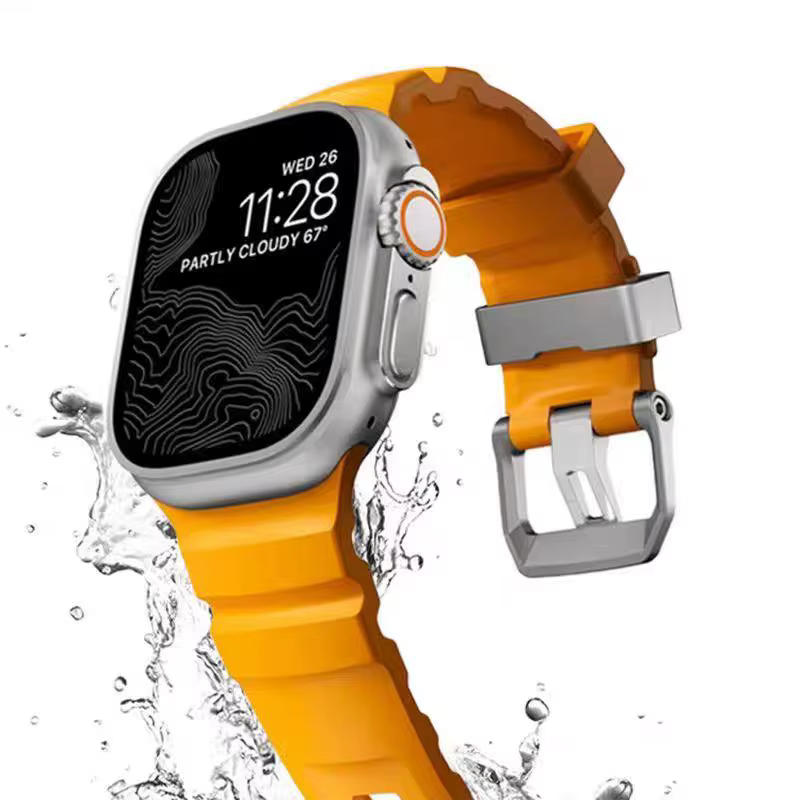 Bracelet en Silicone pour Apple Watch Ultra 3 2 49mm