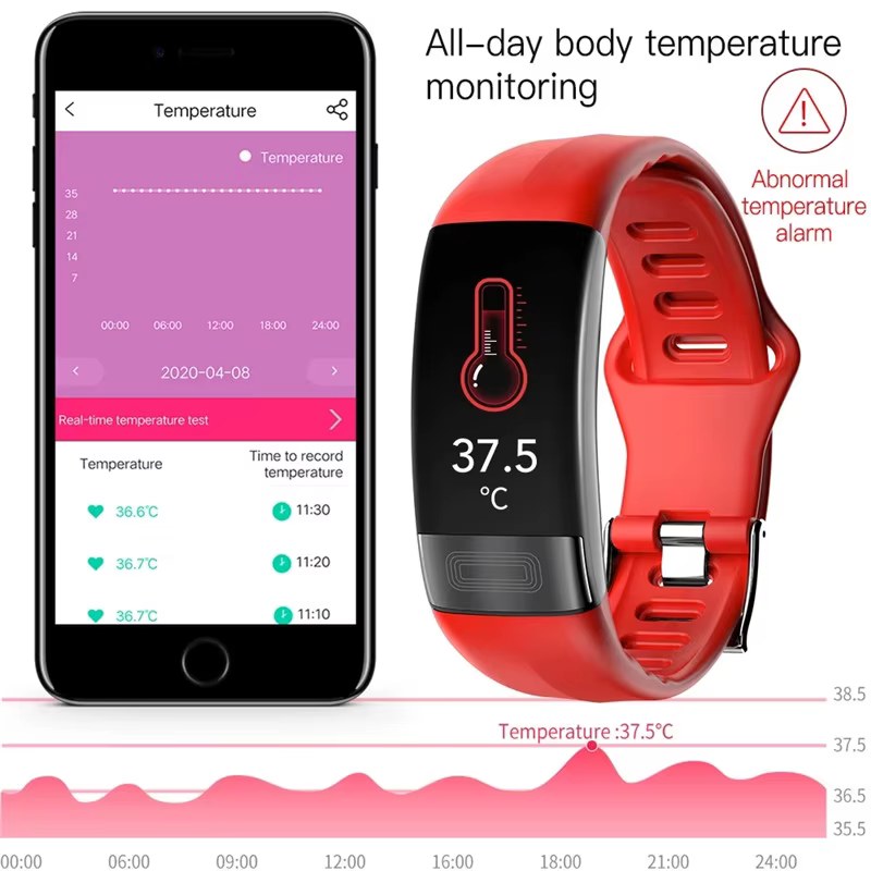Montre connectée ECG + PPG pour hommes et femmes