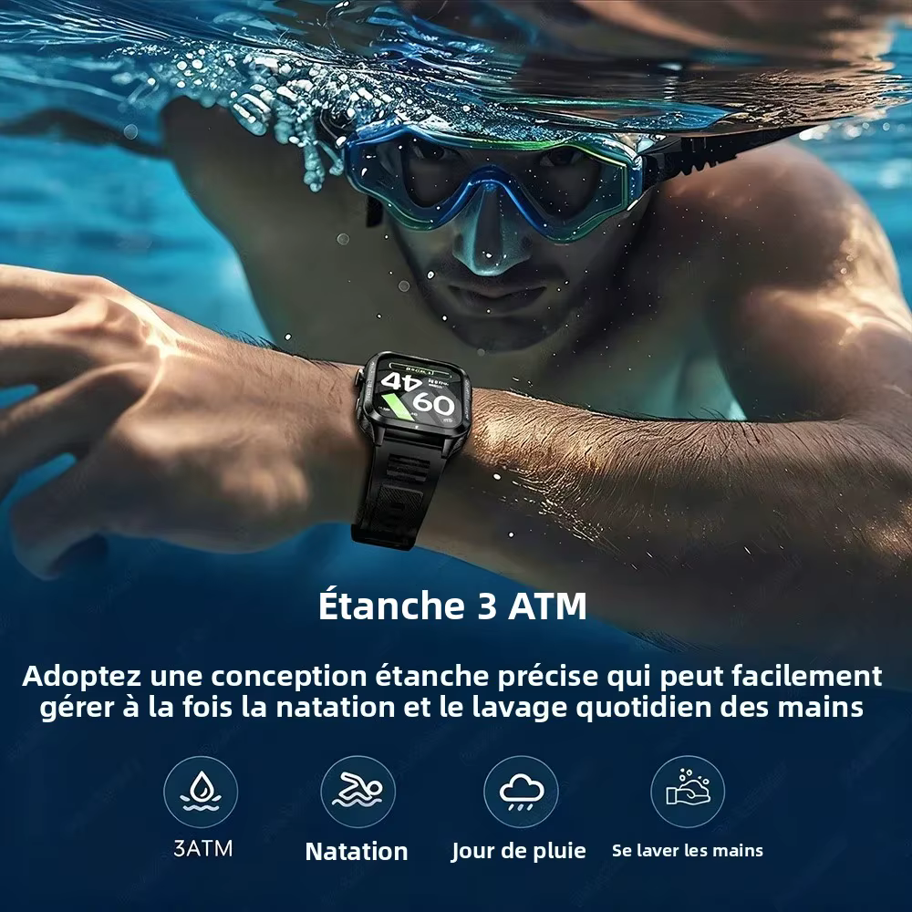 Montre connectée étanche 3ATM
