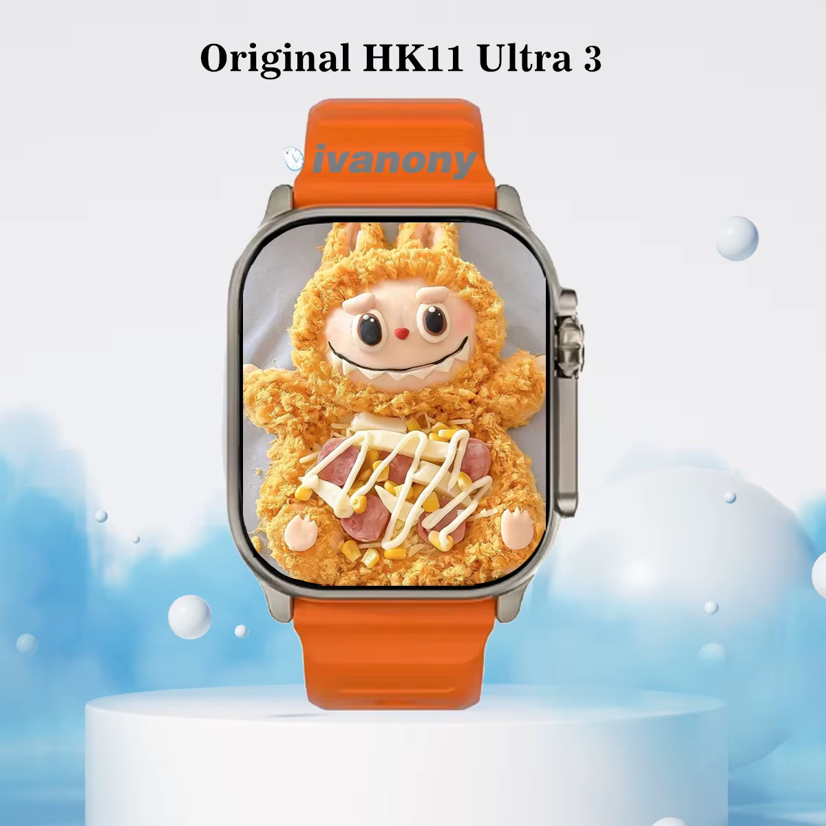 Ivanony montre intelligente HK11 ULTRA 3 2.02 pouces écran Amoled Bluetooth partage de réseau AI Robot hors ligne réveil vocal Smartwatch 2025