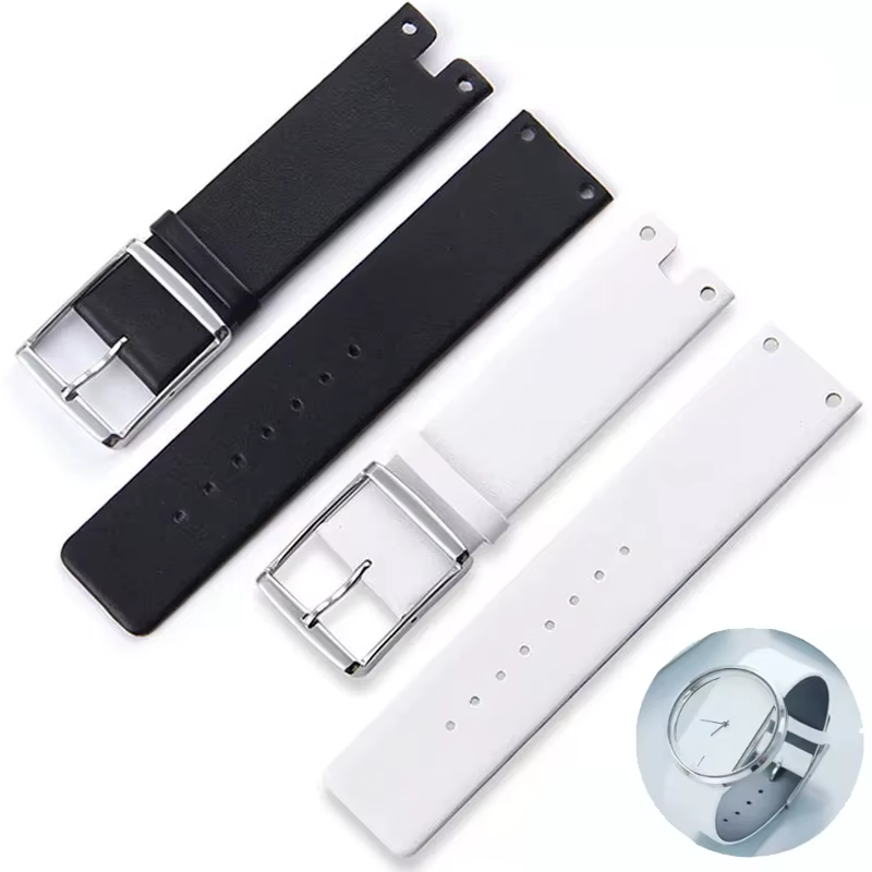 Bracelet de montre en cuir véritable pour hommes
