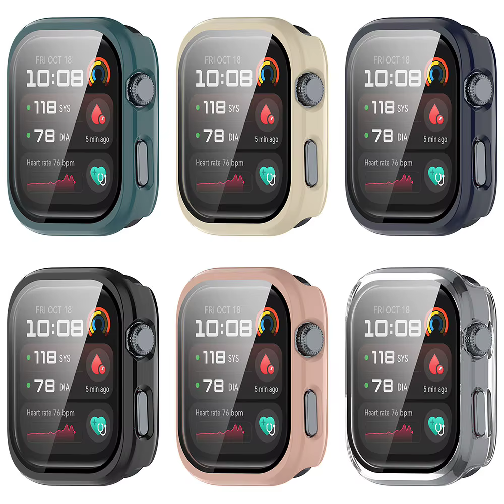 Étui rigide en PC avec protection d'écran en verre intégrée pour Huawei Watch D2 anti-rayures